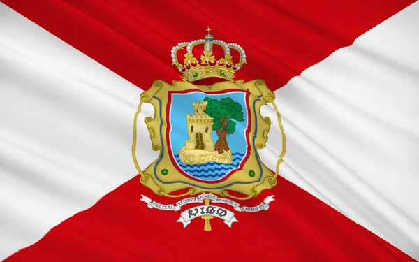 Флаг Виго - город в провинции Понтеведра, в Галиции — стоковое фото