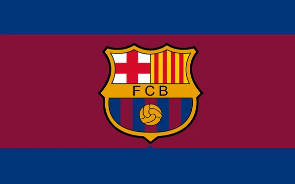 Vlajka fotbalového klubu Barcelona, Španělsko — Stock fotografie