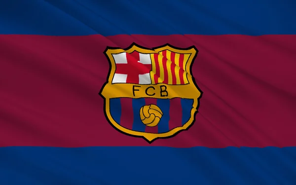 Flaga football club Barcelona, Hiszpania — Zdjęcie stockowe