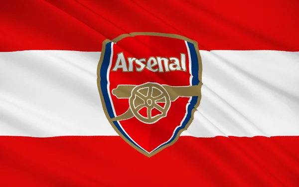 Klub sepak bola bendera Arsenal, Inggris — Stok Foto