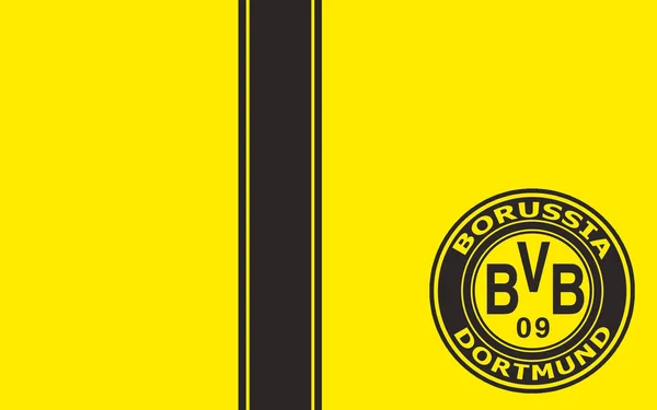 Σημαία της ποδοσφαιρικής ομάδας Borussia Ντόρτμουντ, Gegmany — Φωτογραφία Αρχείου