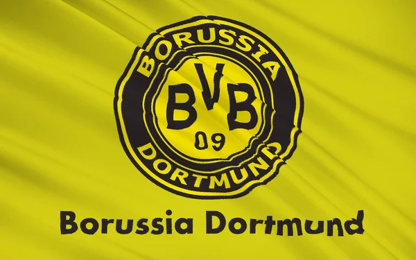 Vlag van voetbalclub Borussia Dortmund, Gegmany — Stockfoto