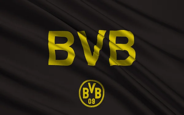 Vlag van voetbalclub Borussia Dortmund, Gegmany — Stockfoto