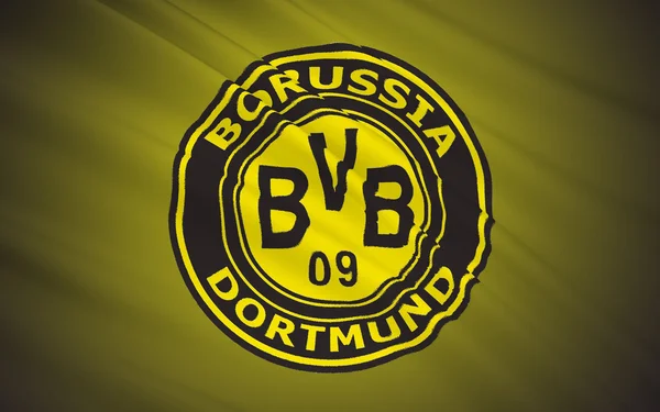 Vlajka fotbalového klubu Borussia Dortmund, Gegmany — Stock fotografie