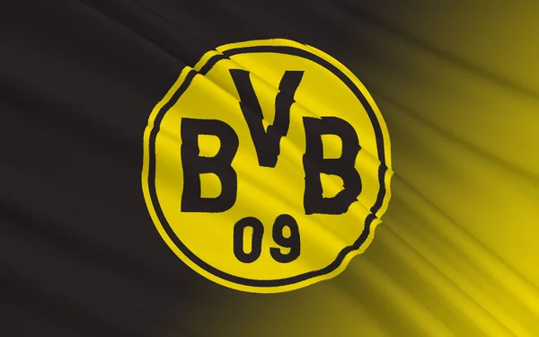Flaga klubu piłkarskiego Borussia Dortmund, Gegmany — Zdjęcie stockowe