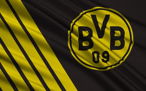 Flaga klubu piłkarskiego Borussia Dortmund, Gegmany — Zdjęcie stockowe