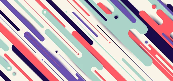 Banner Web Template Design Abstract Dynamic Rounded Lines Diagonal Pattern —  Vetores de Stock