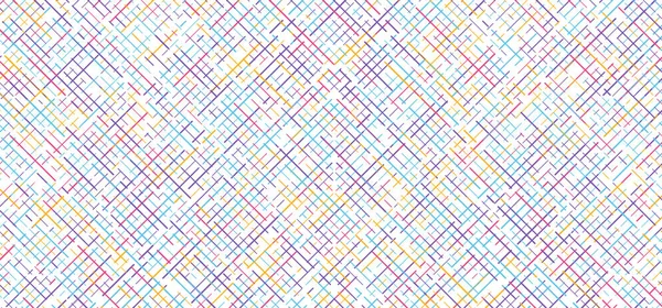 Abstract Kleurrijk Geel Blauw Roze Paars Streepjes Diagonaal Raster Patroon — Stockvector