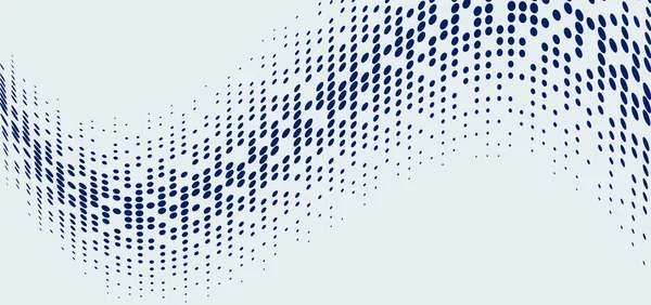 Technologie Abstraite Style Futuriste Big Data Bleu Motif Géométrique Vague — Image vectorielle