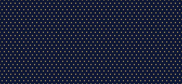 Goldene Punkte Nahtloses Muster Auf Dunkelblauem Hintergrund Luxuriösen Stil Vektorillustration — Stockvektor