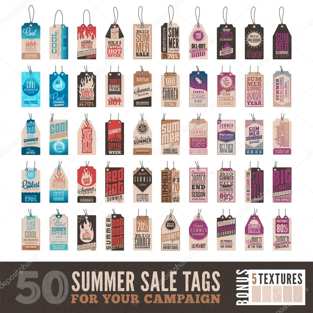 Summer sale tags