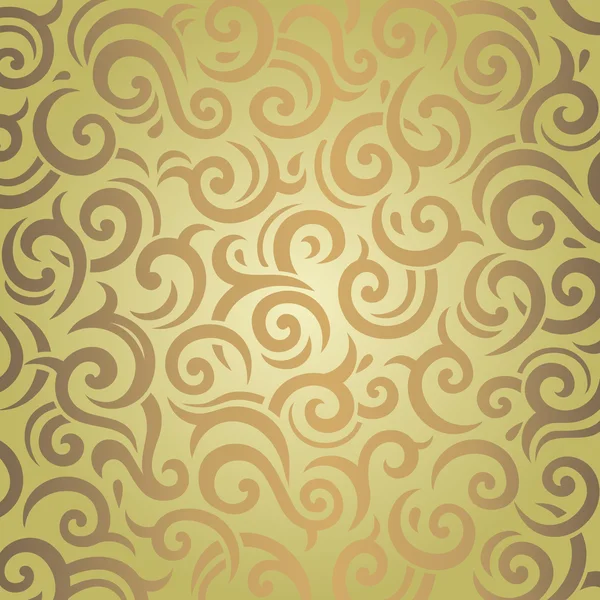 Green & brown vintage wallpaper retro design — Stock Vector