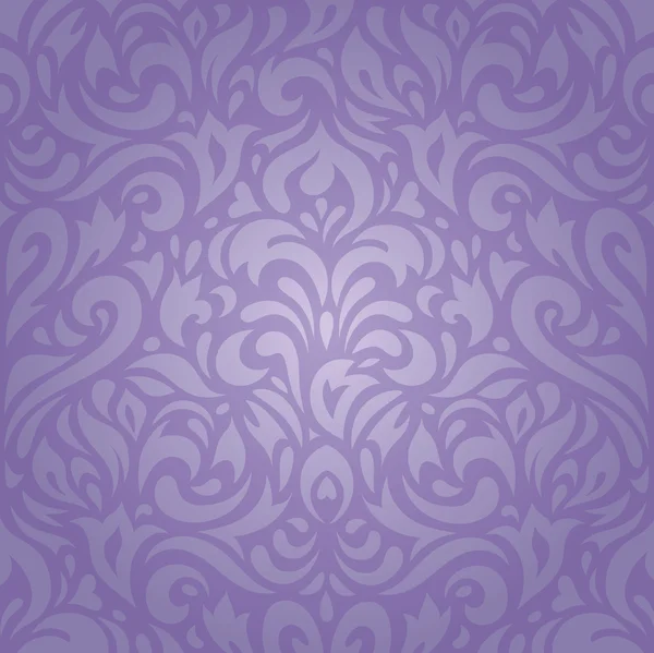 Bloemmotief violet vintage behang ontwerp — Stockvector