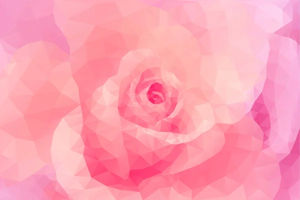 Abstraktní trojúhelník mnohoúhelník květinové růžové pozadí — Stockový vektor