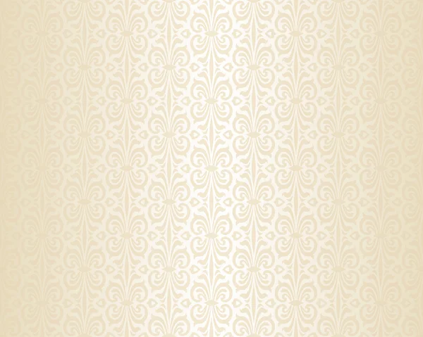 Bright wedding beige luxury vintage wallpaper background — Stock Vector