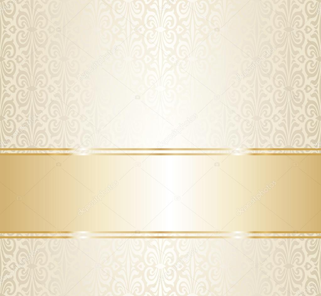 Wedding gold repetitive wallpaper design blank space for text