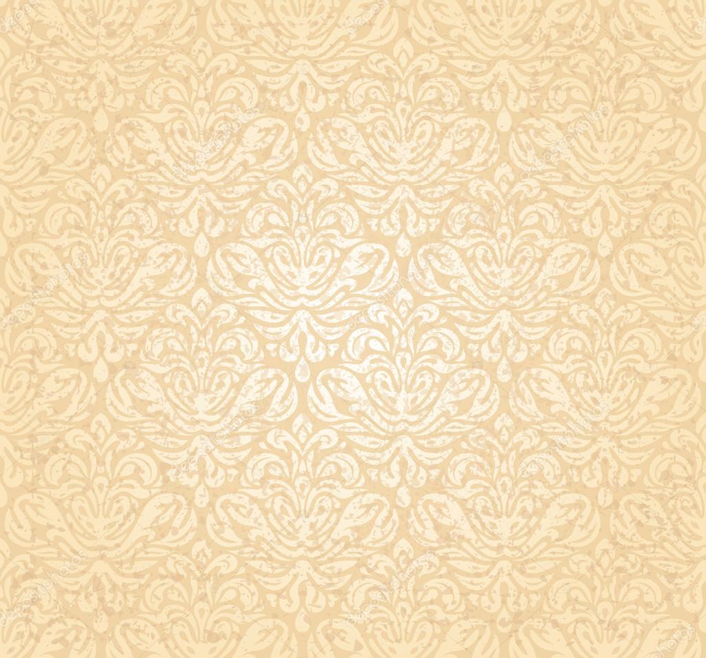 Disegno della priorit  bassa di grunge pesca pallido di matrimonio vintage — Vettoriale Stock