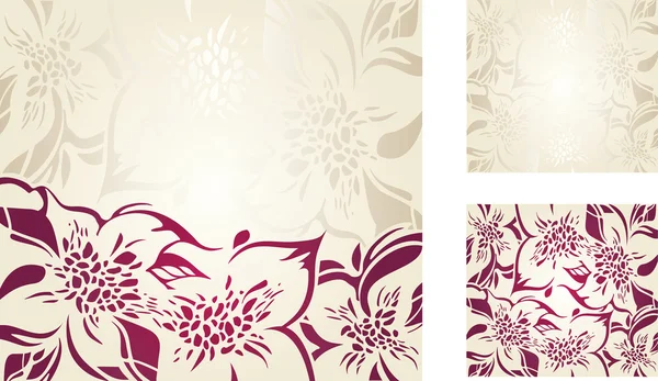 Ekru çiçek dekoratif tatil arka plan belirleme — Stok Vektör
