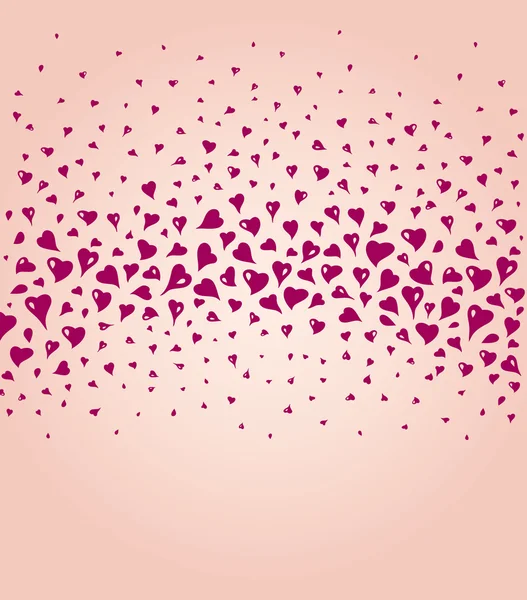 Lovely ecru fashionable background with red hearts — Διανυσματικό Αρχείο