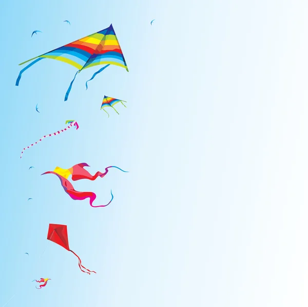 Kite festival achtergrond — Stockvector