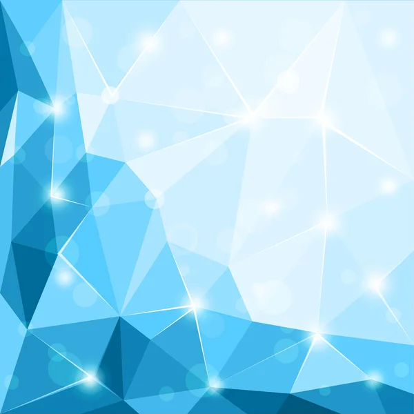 Abstracte veelhoekige geometrische facet glanzende blauwe achtergrond — Stockvector