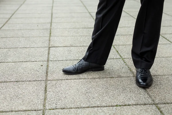 Businessman elegant shoes close up. — Stock Photo, Image