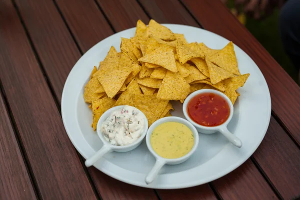 Close-up of tasty  tortilla-chips — Stock Photo, Image