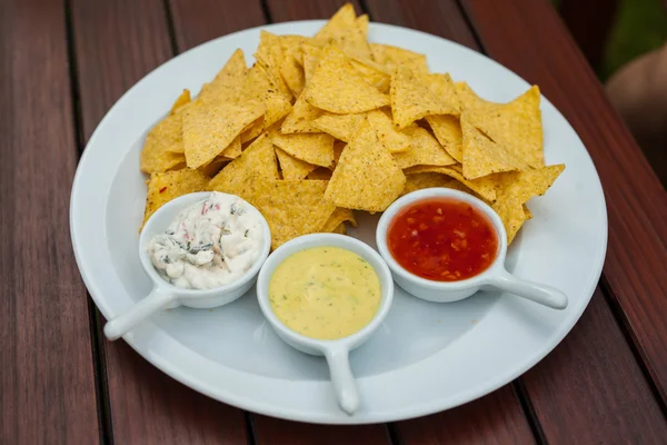 Close-up of tasty  tortilla-chips — Stock Photo, Image