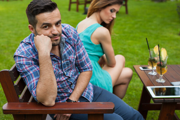 Couple sitting on the bench