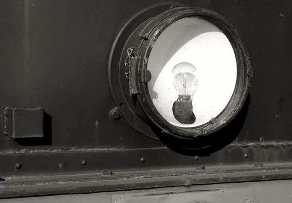 Headlight of an old locomotive — Stock Photo, Image