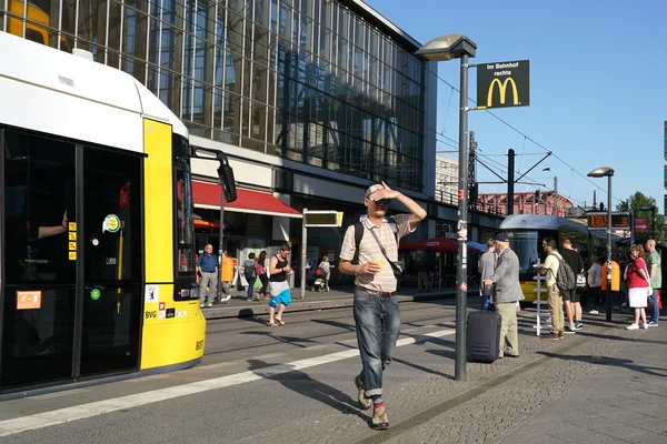 Berlin'de tramvay — Stok fotoğraf