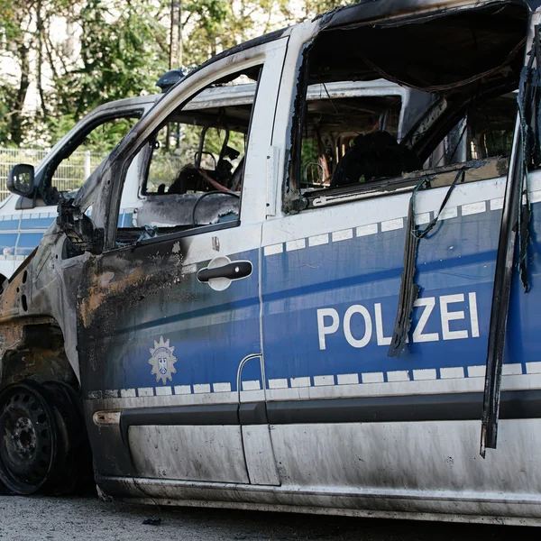 Arson attack in Magdeburg — Stock Photo, Image