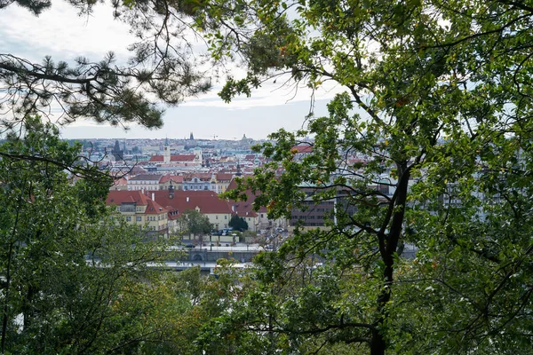 Vista Letna Park Para Cidade Velha Praga República Checa — Fotografia de Stock
