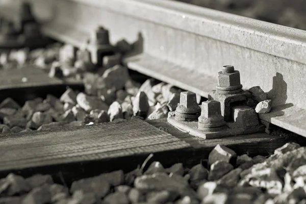 Železniční Tratě Průmyslové Oblasti Německém Magdeburgu — Stock fotografie