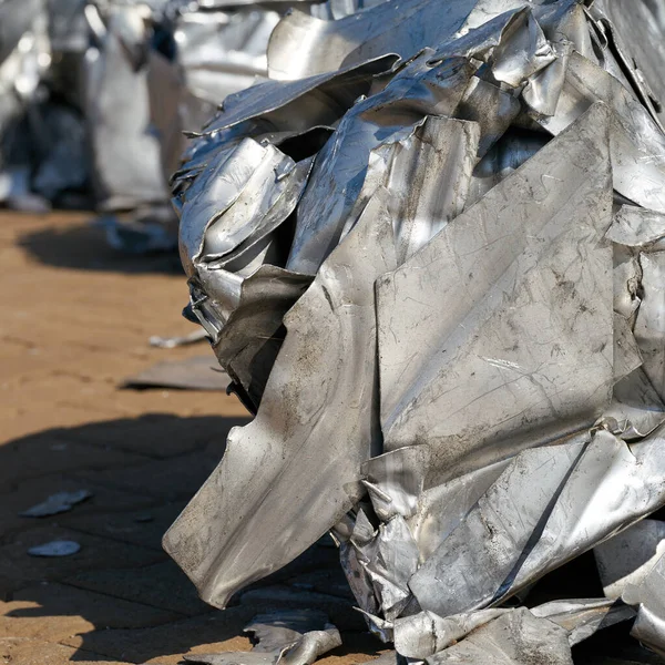 Rottami Metallici Deposito Rottami Nel Porto Magdeburgo Germania — Foto Stock