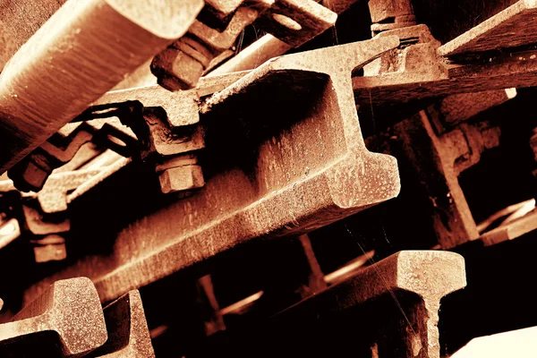 Rusted railroad tracks — Stock Photo, Image