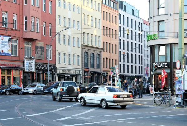 Road traffic in Berlin — Stok fotoğraf