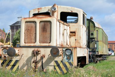 Siding üzerinde eski lokomotif