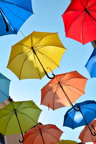 Paraguas como decoración en Croacia — Foto de Stock