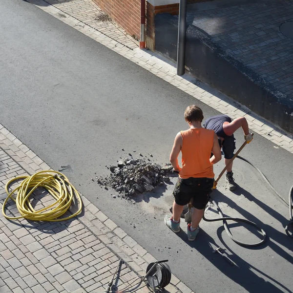 Reparación de una carretera — Foto de Stock