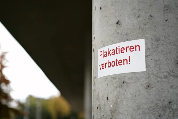 Plakat in Magdeburg verboten — Stockfoto