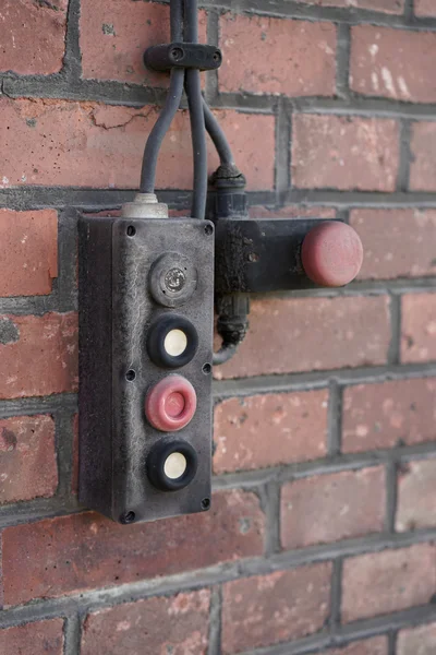 Emergency switch on a facade — Stock Photo, Image