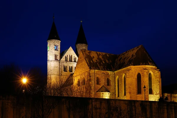 Magdeburg à noite — Fotografia de Stock