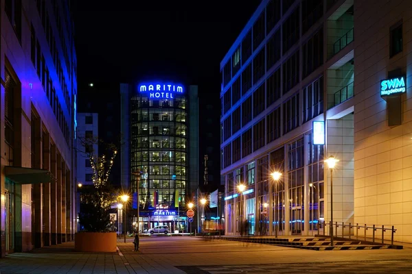 Magdeburg à noite — Fotografia de Stock