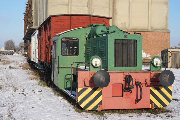 Locomotiva antiga em Magdeburg — Fotografia de Stock