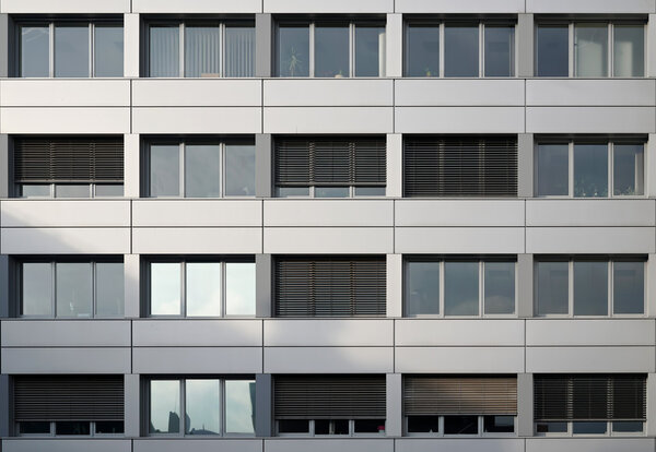 Facade of an office building in the center of Magdeburg