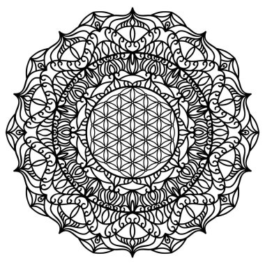 Yaşam Çiçeği Mandala Renk Sayfası