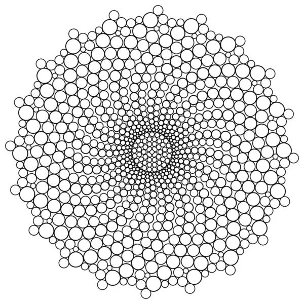 Swirl Dots Mandala彩色页面 — 图库照片#