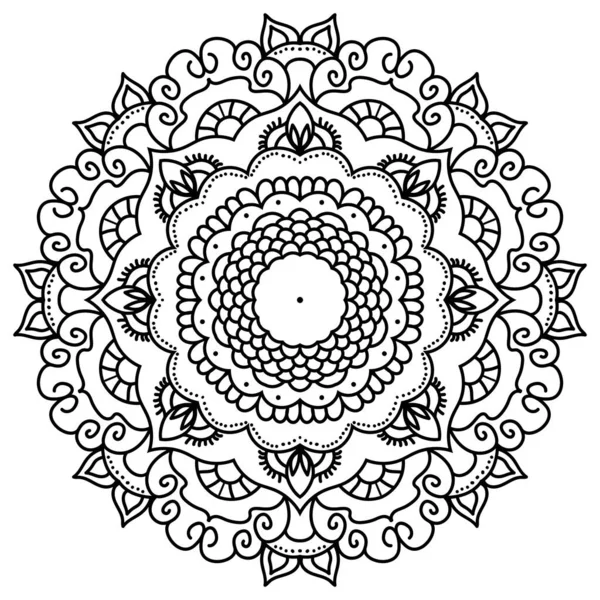 Flower Mandala Coloring Page — Stock Photo, Image