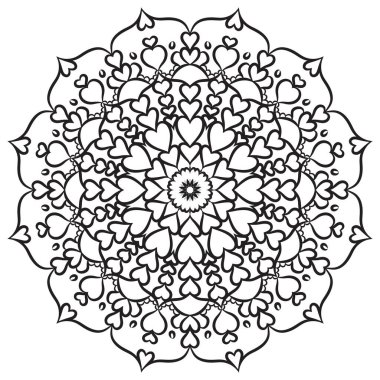 Heart Mandala Renk Sayfası
